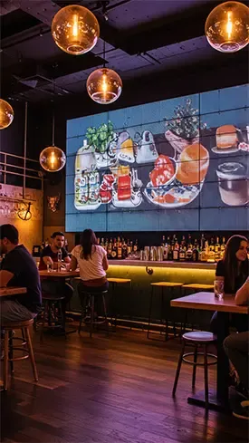 Pantallas Para bares y restaurantes
